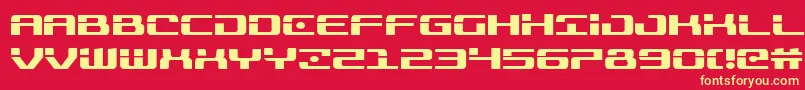 Troopers Font – Yellow Fonts on Red Background