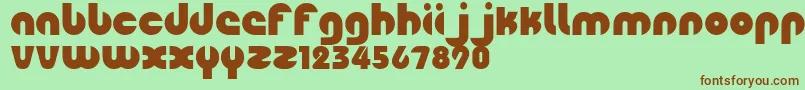 Fingerpop Font – Brown Fonts on Green Background