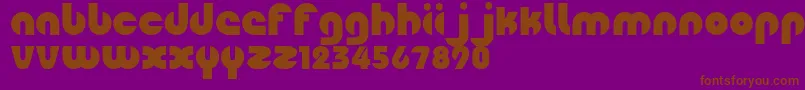 Fingerpop Font – Brown Fonts on Purple Background