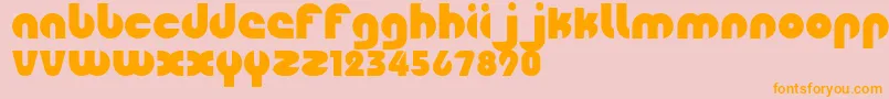 Fingerpop Font – Orange Fonts on Pink Background