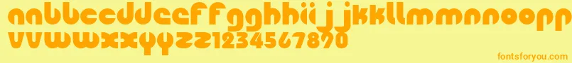 Fingerpop Font – Orange Fonts on Yellow Background