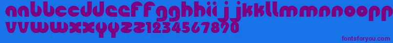 Fingerpop Font – Purple Fonts on Blue Background