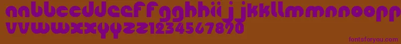 Fingerpop Font – Purple Fonts on Brown Background