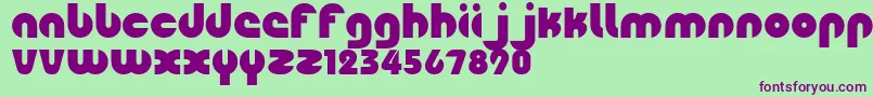 Fingerpop-Schriftart – Violette Schriften auf grünem Hintergrund