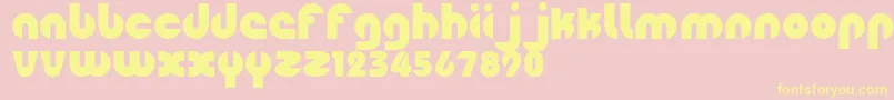 Fingerpop Font – Yellow Fonts on Pink Background