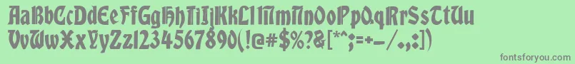 Weitere Informationen zur Globus2-Schriftart Globus2-Schriftart – Graue Schriften auf grünem Hintergrund