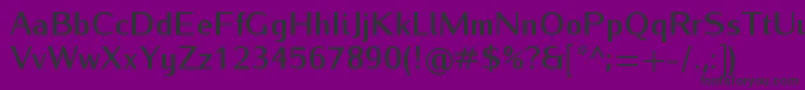 IwonaBold-Schriftart – Schwarze Schriften auf violettem Hintergrund