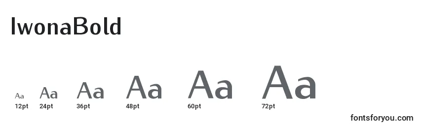 IwonaBold Font Sizes