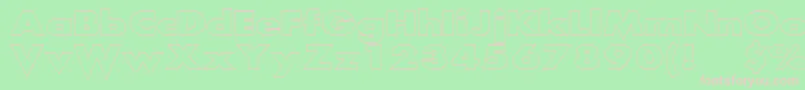 Screamou Font – Pink Fonts on Green Background