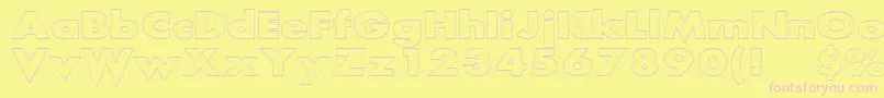 Screamou Font – Pink Fonts on Yellow Background