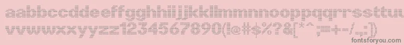 Шрифт LinotypePunktRegular – серые шрифты на розовом фоне