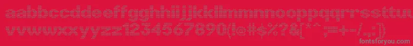 LinotypePunktRegular Font – Gray Fonts on Red Background