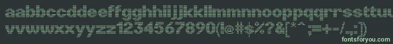 フォントLinotypePunktRegular – 黒い背景に緑の文字