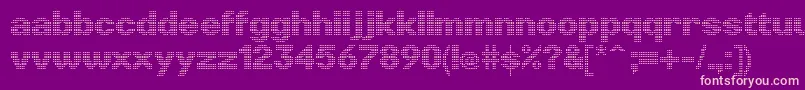 LinotypePunktRegular Font – Pink Fonts on Purple Background