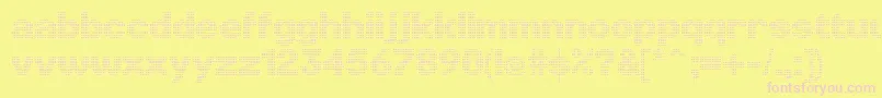 LinotypePunktRegular Font – Pink Fonts on Yellow Background