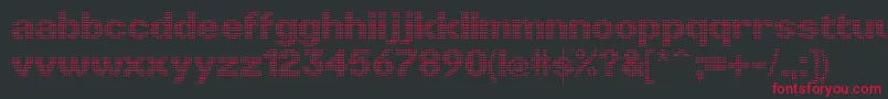 LinotypePunktRegular-Schriftart – Rote Schriften auf schwarzem Hintergrund