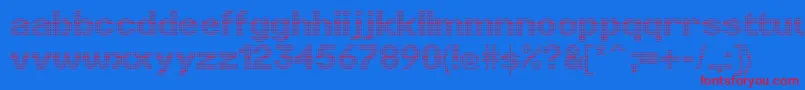 LinotypePunktRegular Font – Red Fonts on Blue Background