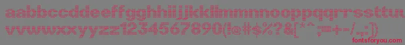 More about LinotypePunktRegular Font LinotypePunktRegular Font – Red Fonts on Gray Background