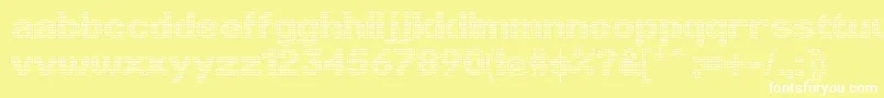 LinotypePunktRegular Font – White Fonts on Yellow Background