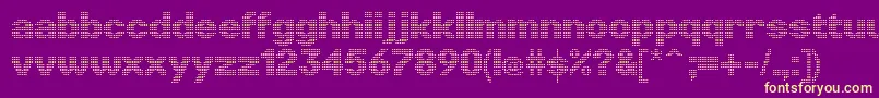 LinotypePunktRegular Font – Yellow Fonts on Purple Background