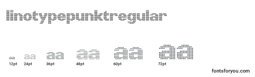 Размеры шрифта LinotypePunktRegular