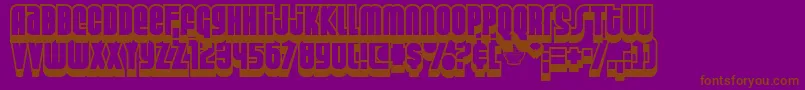 Weltron2001 Font – Brown Fonts on Purple Background