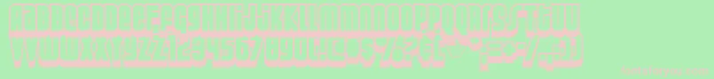 Weltron2001 Font – Pink Fonts on Green Background