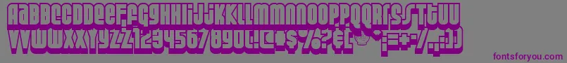 Weltron2001-fontti – violetit fontit harmaalla taustalla
