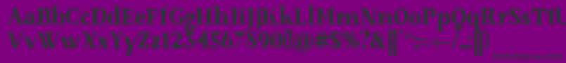 Czcionka SenzabellaExtrabold – czarne czcionki na fioletowym tle