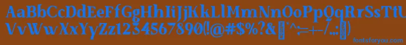 SenzabellaExtrabold Font – Blue Fonts on Brown Background