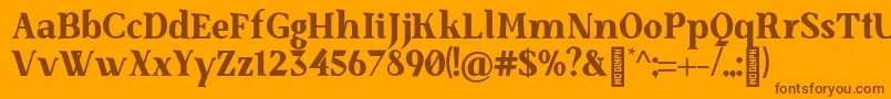 SenzabellaExtrabold Font – Brown Fonts on Orange Background