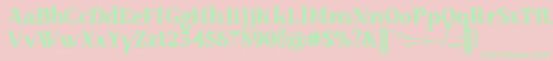 SenzabellaExtrabold Font – Green Fonts on Pink Background