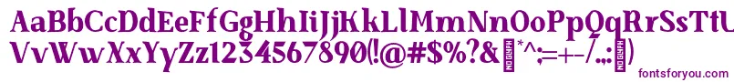 SenzabellaExtrabold Font – Purple Fonts on White Background