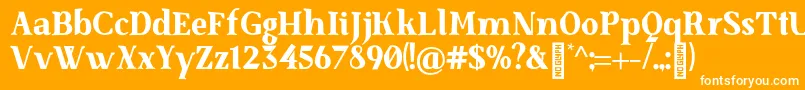 SenzabellaExtrabold Font – White Fonts on Orange Background