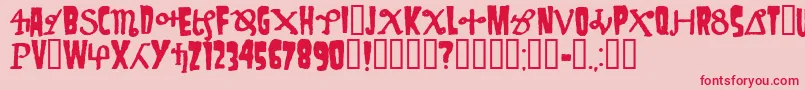 Danzig ffy Font – Red Fonts on Pink Background