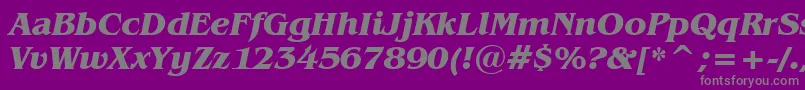 BenguiatBoldItalicBt Font – Gray Fonts on Purple Background