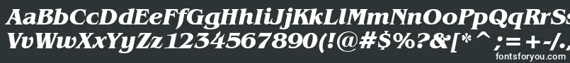 Шрифт BenguiatBoldItalicBt – белые шрифты на чёрном фоне