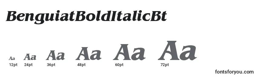 BenguiatBoldItalicBt Font Sizes