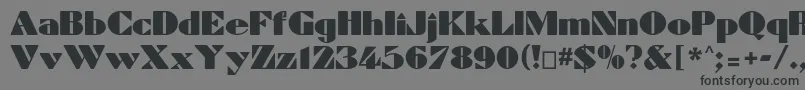 Dynamiccp-Schriftart – Schwarze Schriften auf grauem Hintergrund