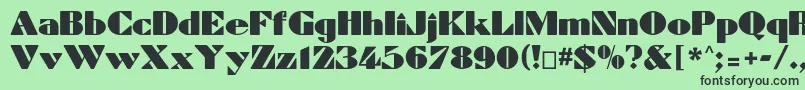Dynamiccp Font – Black Fonts on Green Background