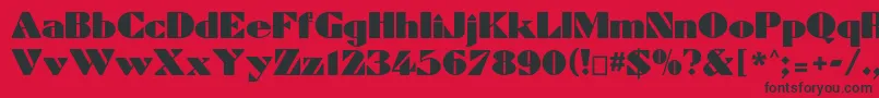 フォントDynamiccp – 赤い背景に黒い文字