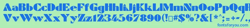 Dynamiccp Font – Blue Fonts on Green Background