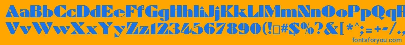 Dynamiccp Font – Blue Fonts on Orange Background