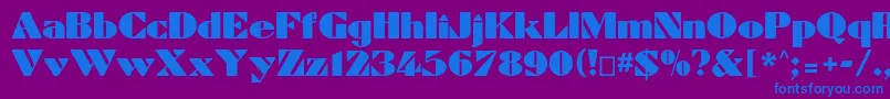 Dynamiccp Font – Blue Fonts on Purple Background