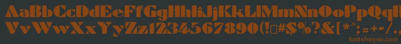 Шрифт Dynamiccp – коричневые шрифты на чёрном фоне