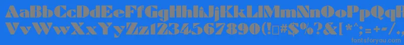 Dynamiccp Font – Gray Fonts on Blue Background