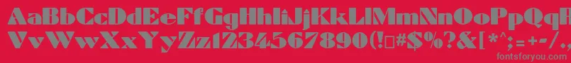 Dynamiccp Font – Gray Fonts on Red Background