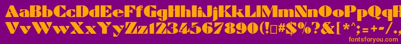 Dynamiccp Font – Orange Fonts on Purple Background