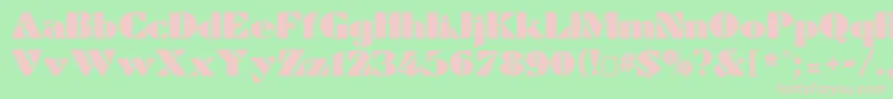 Dynamiccp Font – Pink Fonts on Green Background