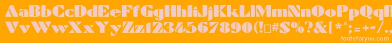 Dynamiccp Font – Pink Fonts on Orange Background